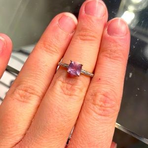 Rose gold and amethyst ring